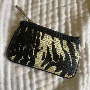 L.A.M.B Newsprint Zebra Coin Purse by Gwen Stephan